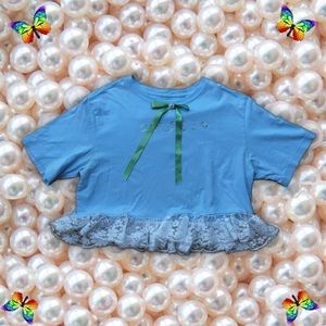 👼🏼Angel BabyDoll Lace Rhinestone Crop TShirt👼🏼